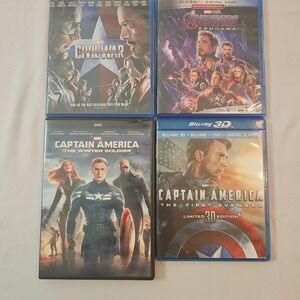 Captain America trilogy avenger end game blu-ray dvd lot of 4 *read discription*